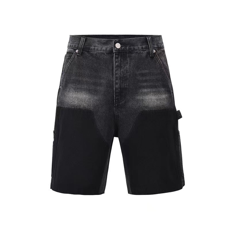 BLACK DENIM SHORTS